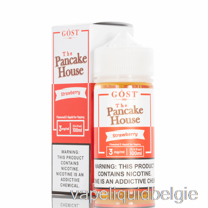 Vape Vloeibare Aardbei - Het Pannenkoekenhuis - Gost Vapor - 100ml 3mg